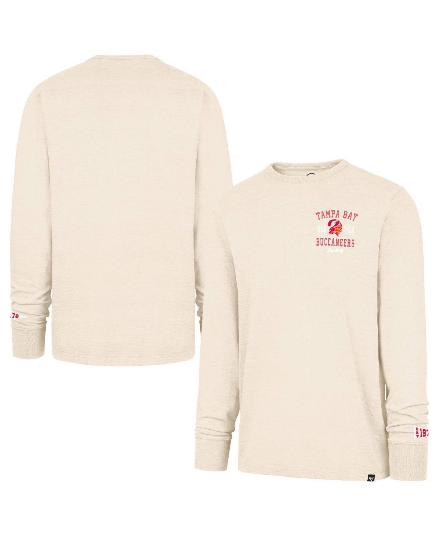 Мужская футболка '47 Brand Tan Tampa Bay Buccaneers Heavy Slub Long-Sleeve — фото 1