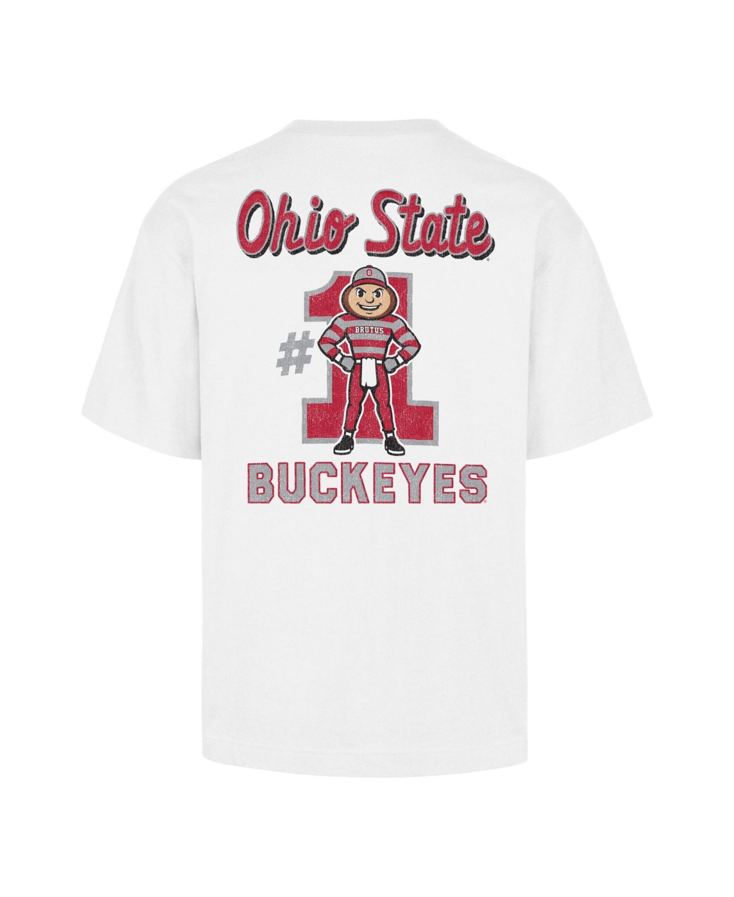 Мужская футболка '47 Brand White Ohio State Buckeyes 1 Mascot Foundation — фото 3