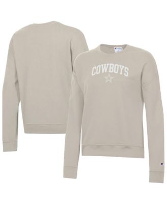 Women's Beige Dallas Cowboys Powerblend Cocoa Butter Fleece Sweatshirt