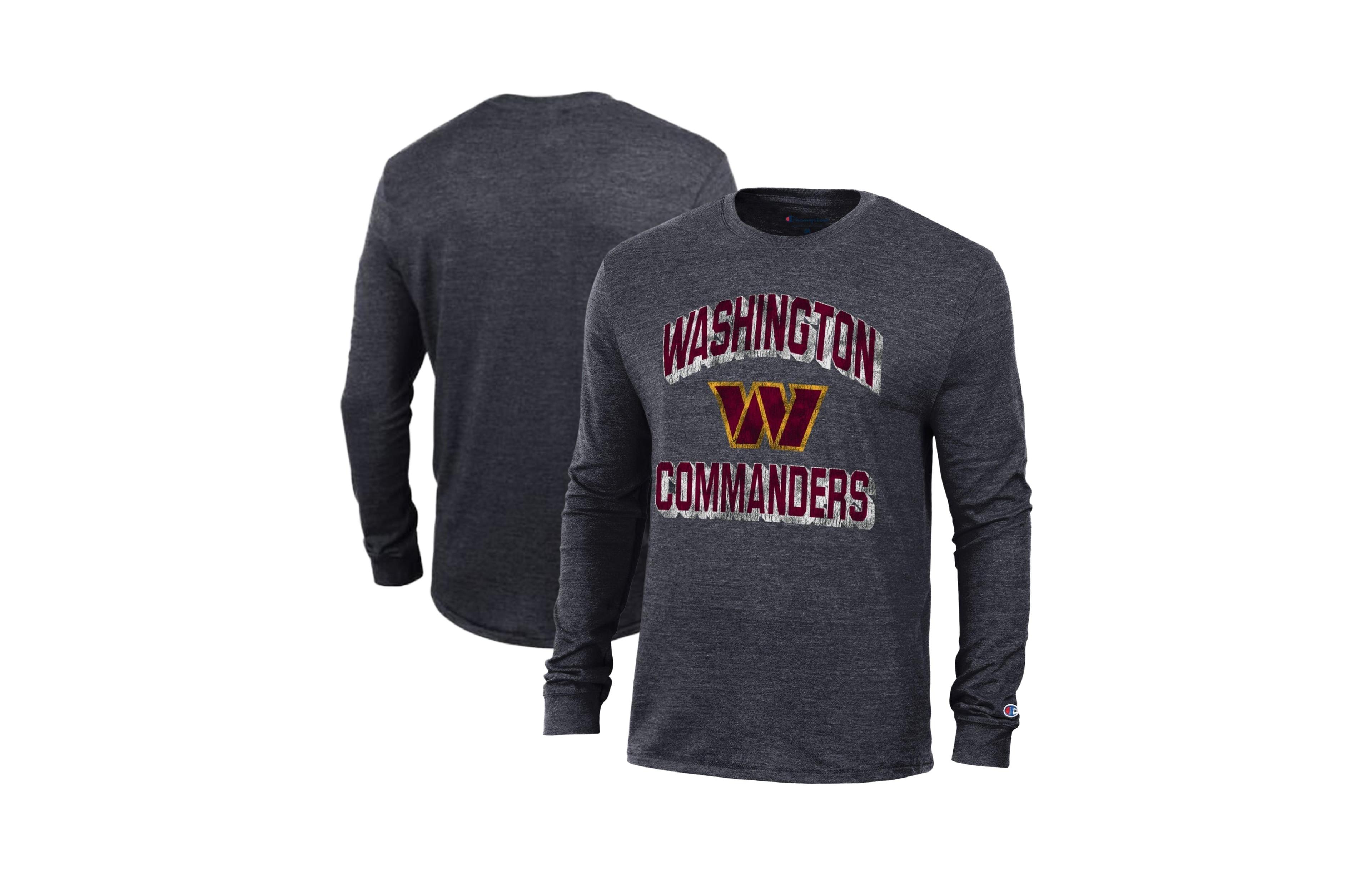 Champion Men's Black Washington Commanders Ultimate Tri-Blend Long-Sleeve T-Shirt
