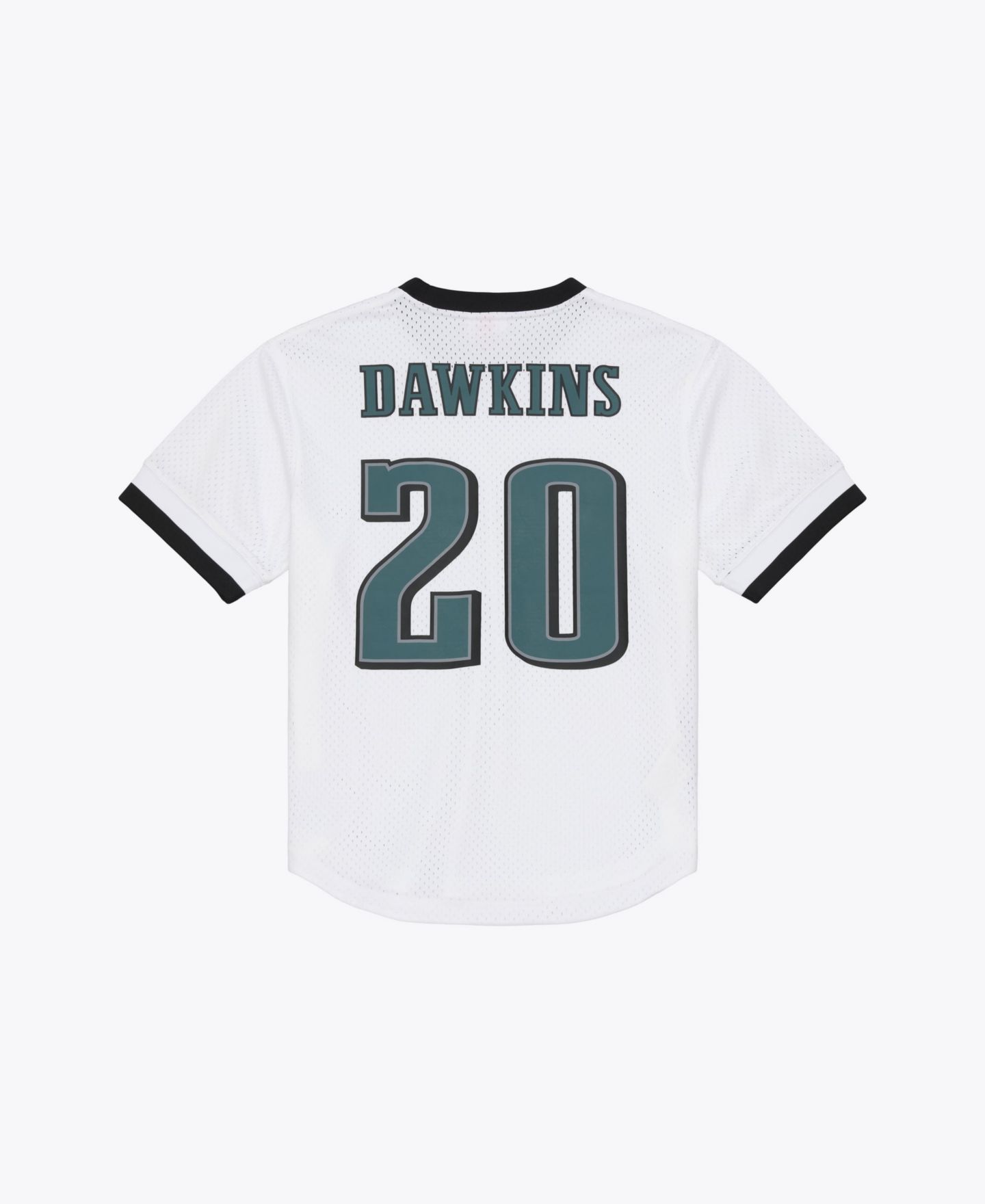 Мужской топ Mitchell & Ness Brian Dawkins White Philadelphia Eagles Retired Player Name & Number Mesh — фото 3