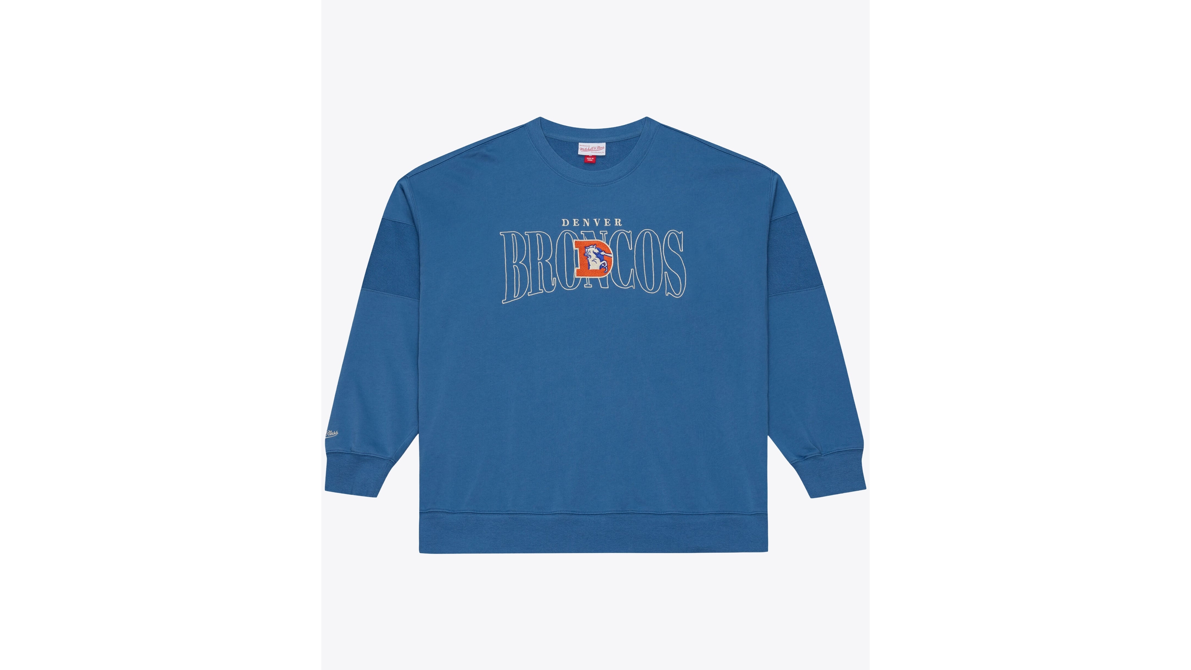 Mitchell & Ness Men's Royal Denver Broncos Oversized Heritage Hues Fleece Sweatshirt