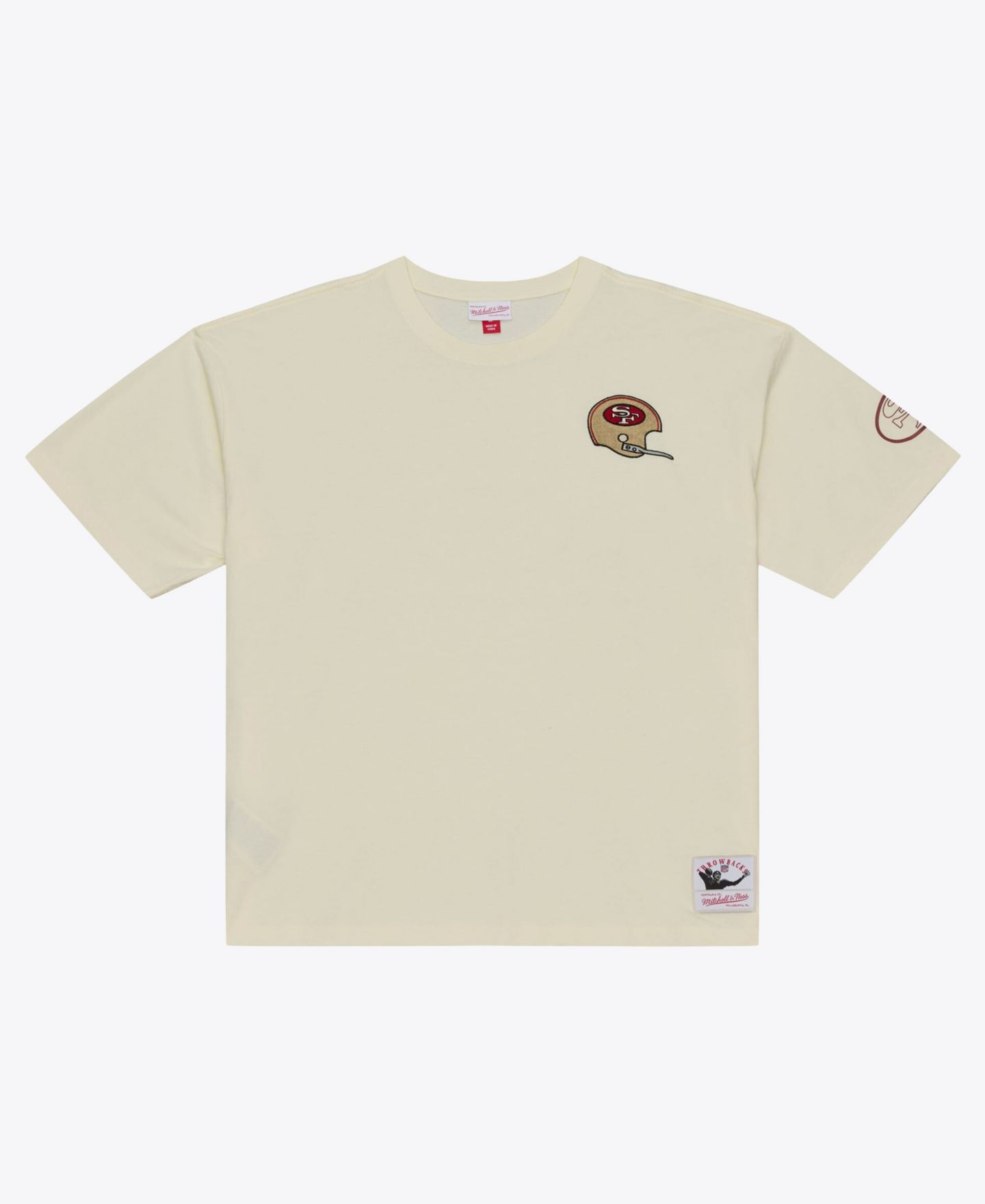 Мужская футболка Mitchell & Ness Cream San Francisco 49ers Oversized Heritage Hues — фото 2