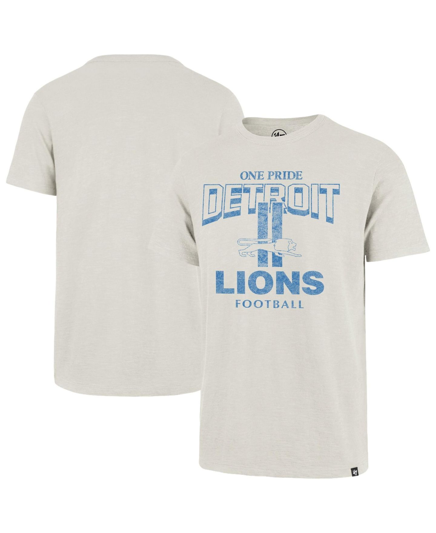 Мужская футболка '47 Brand Natural Detroit Lions Head On Scrum Slub — фото 1