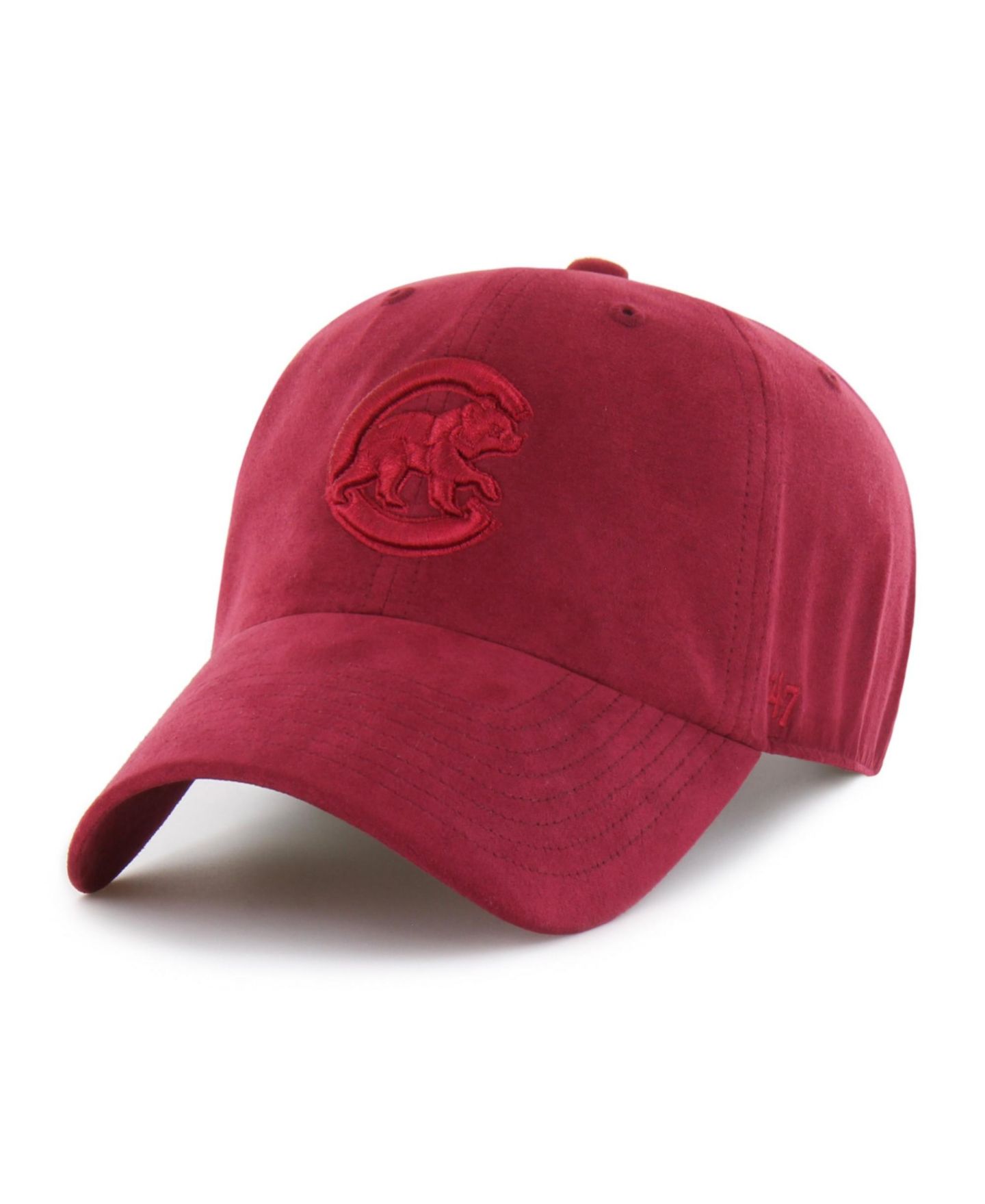 Головной убор '47 Brand Red Chicago Cubs Fall Feelings Ballpark Suede Clean Up Hat — фото 1
