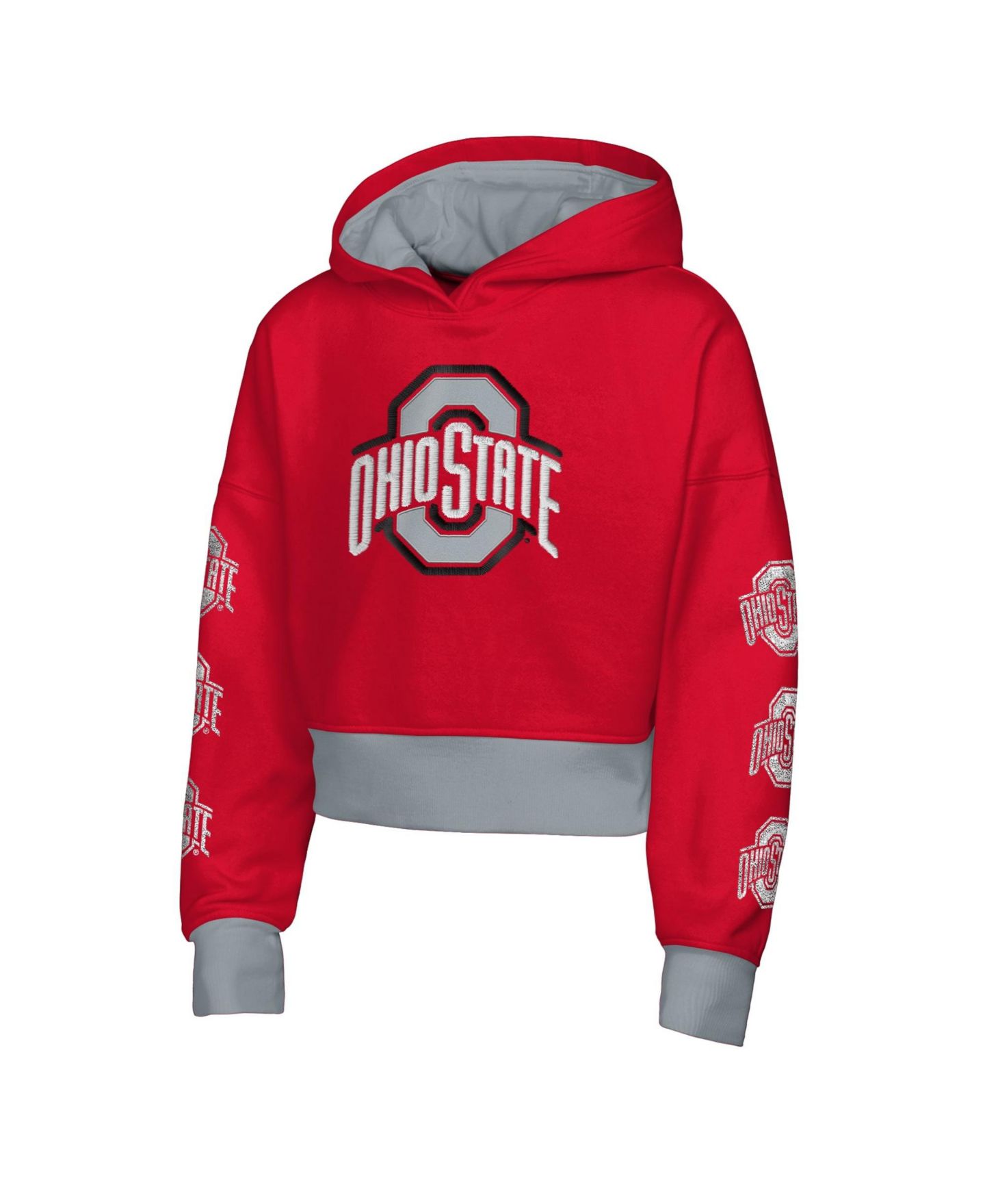 Худи Outerstuff Scarlet Ohio State Buckeyes Fair Catch Poly Fleece для девочек — фото 2