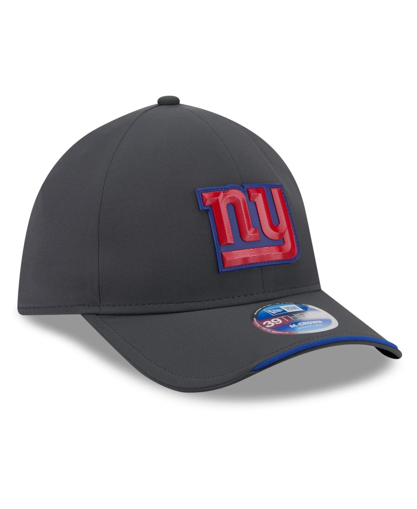 Мужской головной убор New Era Charcoal New York Giants 2026 Sideline Cold Weather 39THIRTY M-Crown Stretch Hat — фото 3