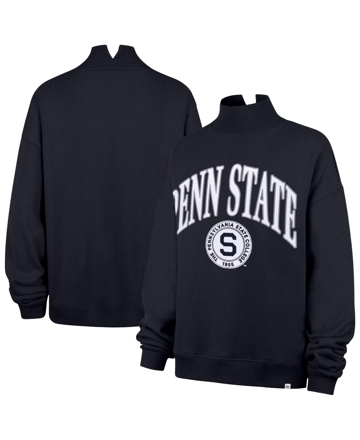 '47 Brand Women's Navy Penn State Nittany Lions Mock Neck Sweatshirt - Navy