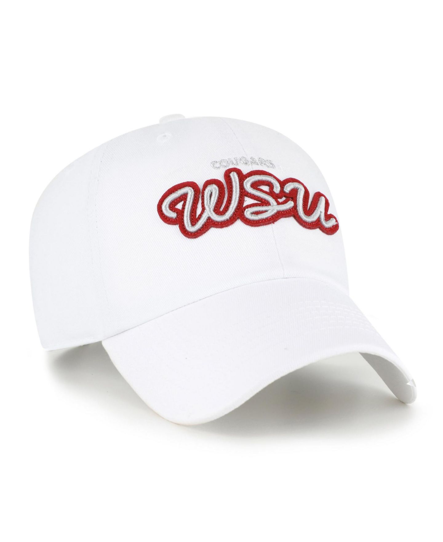 Женская кепка '47 Brand White Washington State Cougars Trendy Script Clean Up Adjustable Hat — фото 2