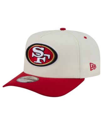 Men's Cream/Scarlet San Francisco 49ers Rear Wordmark A-Frame 9FIFTY Snapback Hat