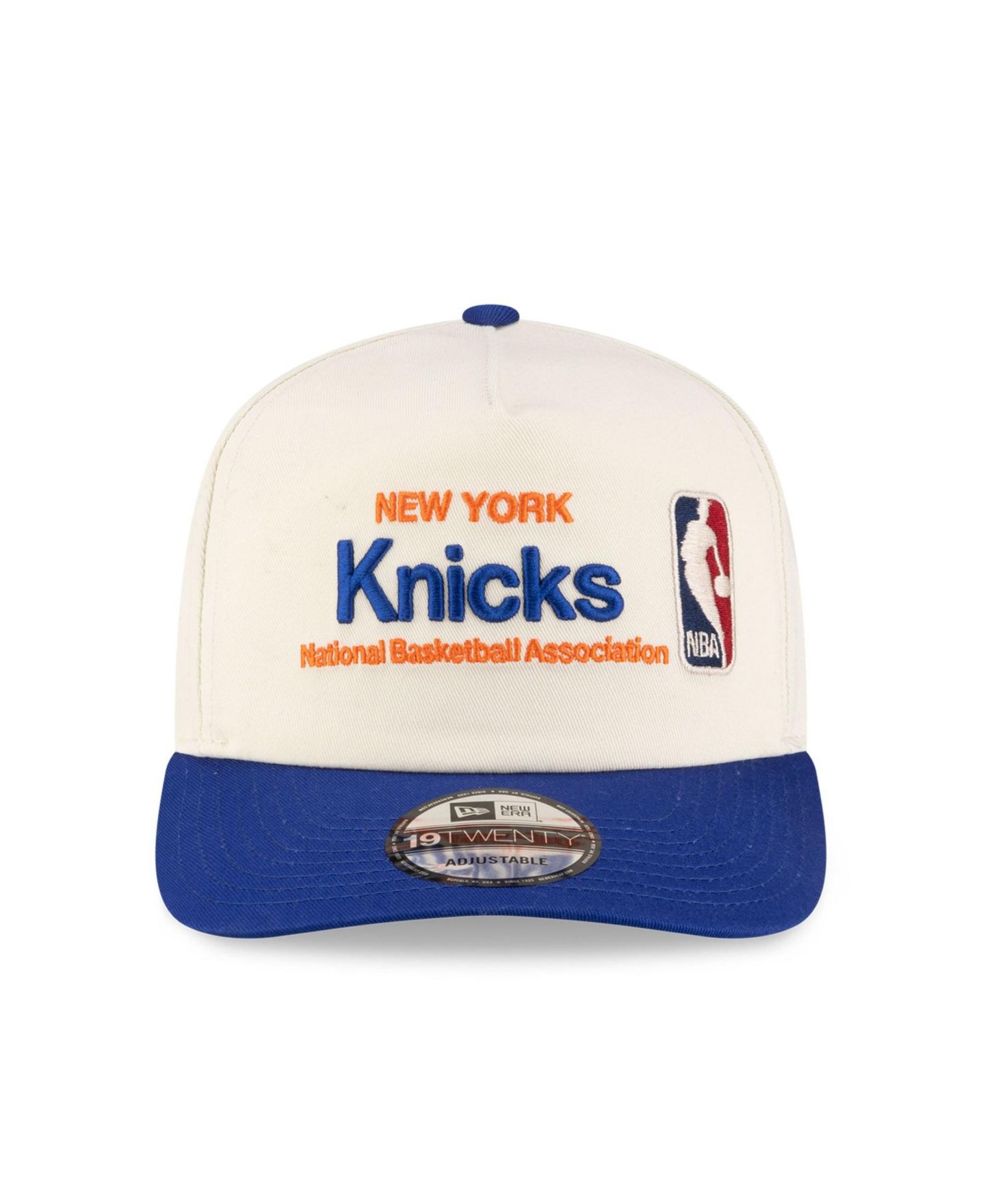 Мужская кепка New Era Cream New York Knicks Chrome Wordmark Adjustable Hat — фото 2