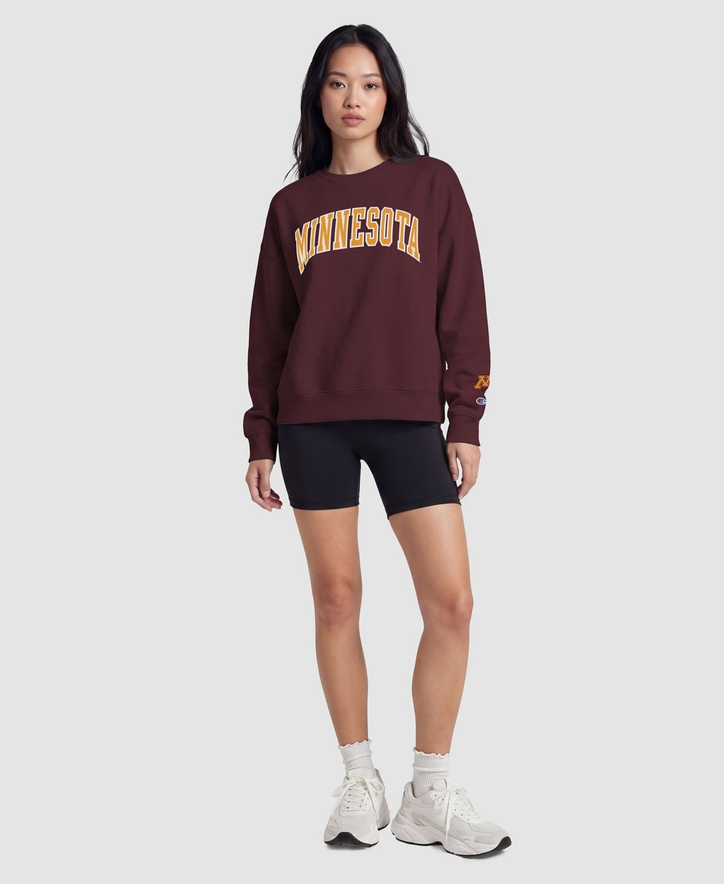Женская толстовка Champion Maroon Minnesota Golden Gophers Fleece Crew — фото 3