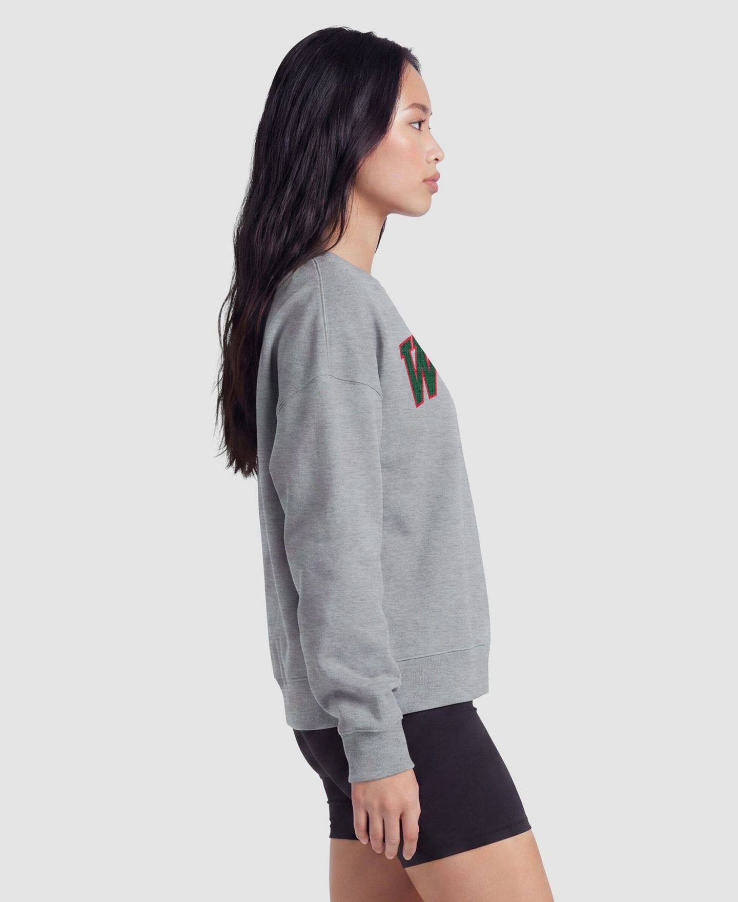 Женская толстовка Champion Heather Gray Minnesota Wild Applique Crewneck — фото 4