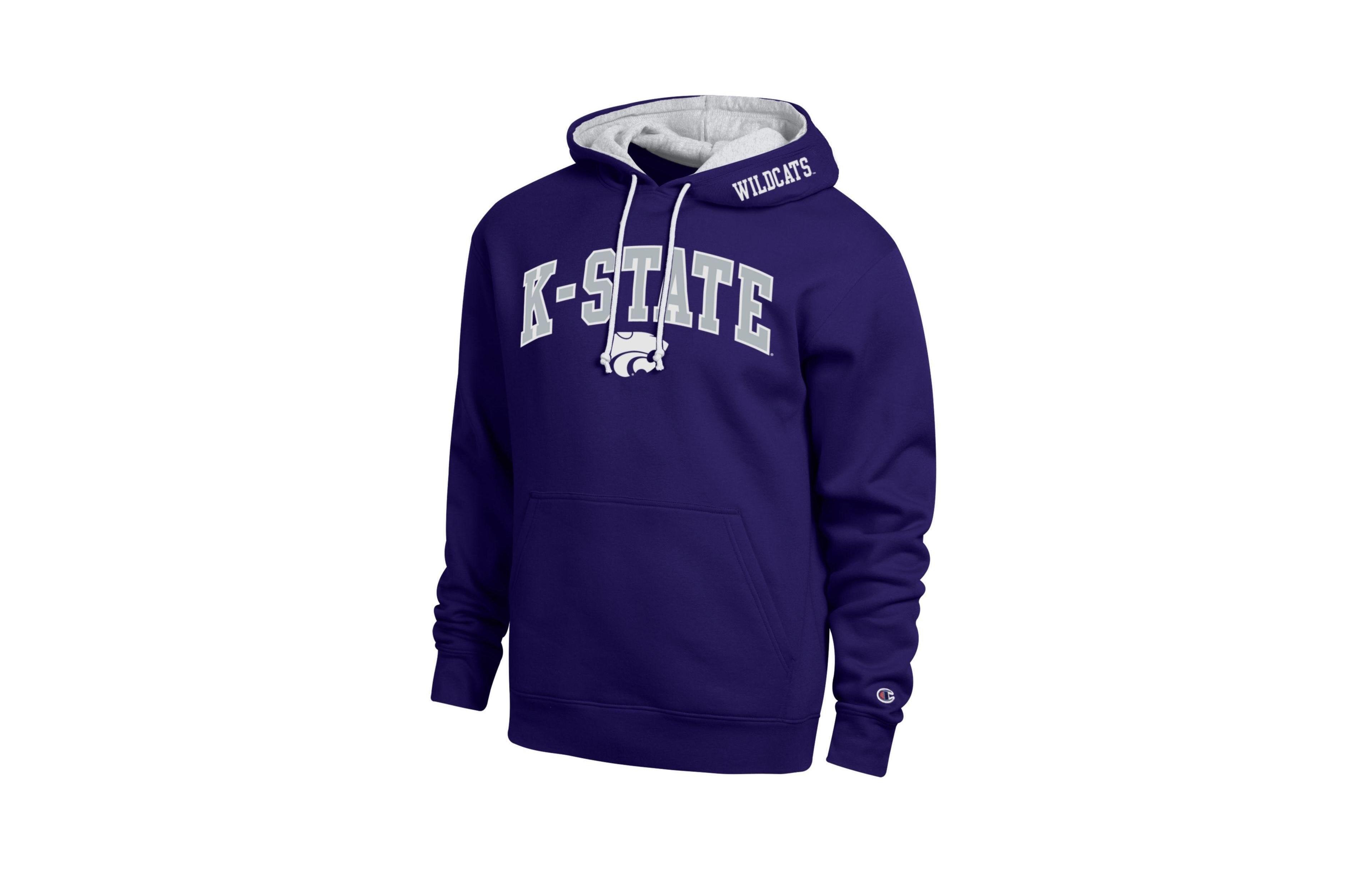 Champion Men's Purple Kansas State Wildcats Arch Tackle Twill Hoodie