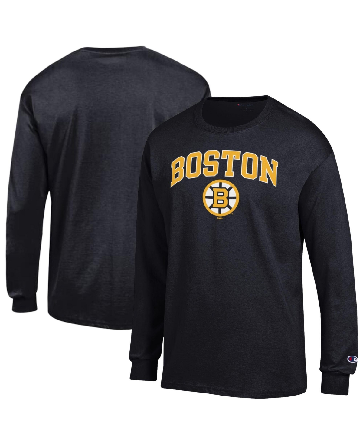 Champion Men's Black Boston Bruins Long-Sleeve T-Shirt - Black