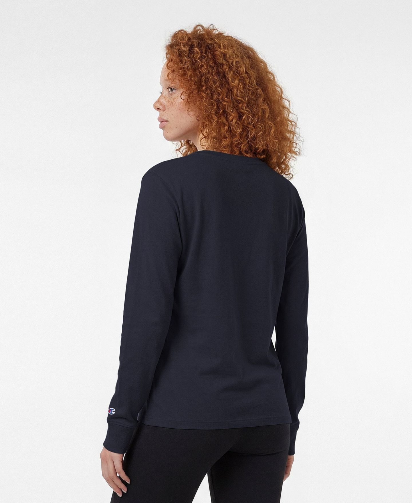 Женская футболка Champion Navy Chicago Bears Core Logo Long-Sleeve — фото 2