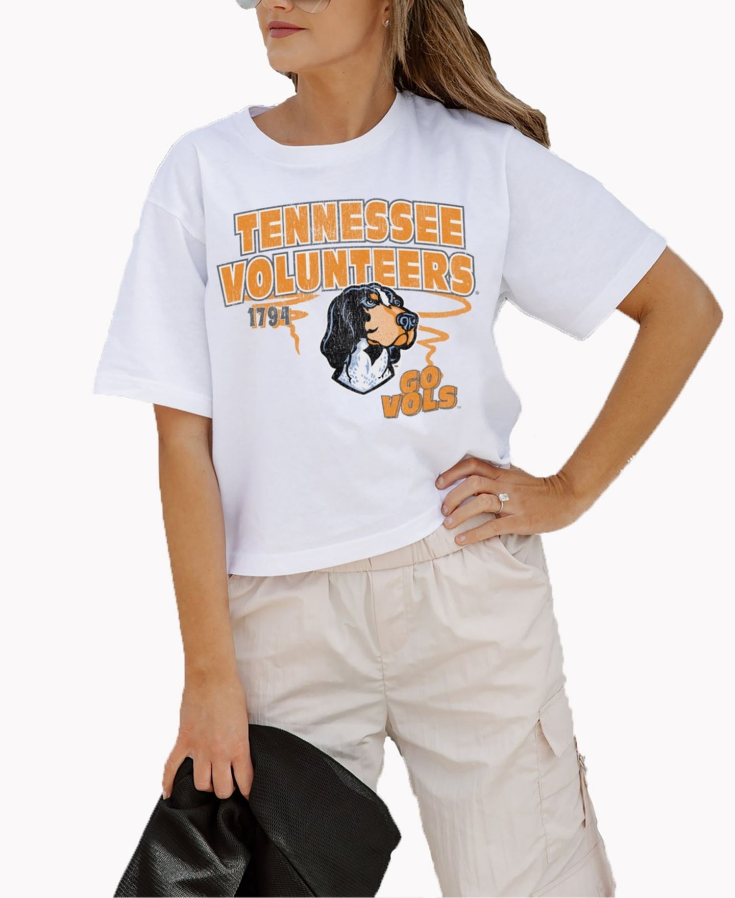 Женская футболка Gameday Couture White Tennessee Volunteers Logo Boxy Fit Cropped — фото 4