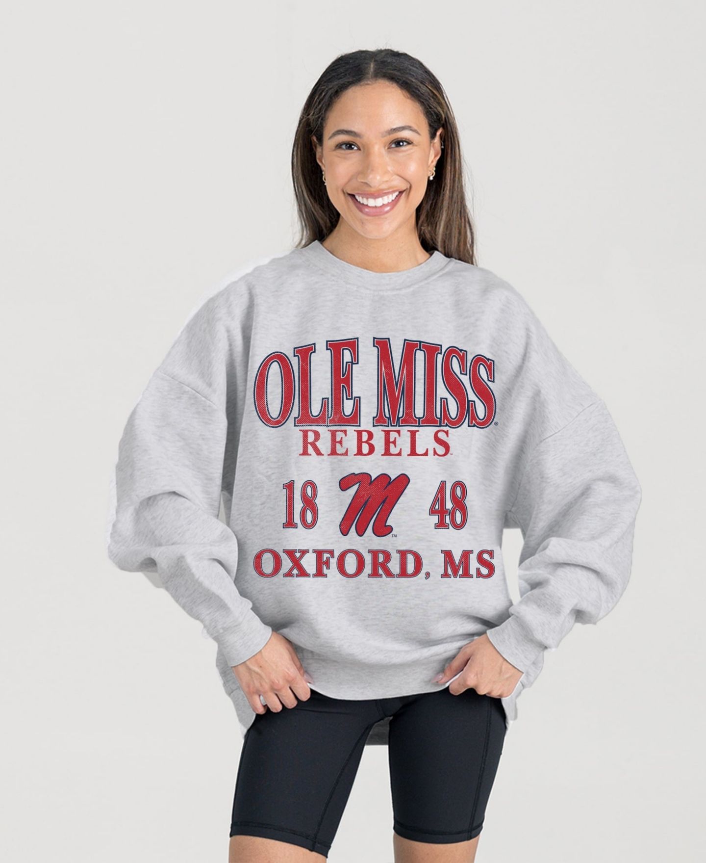 Женская толстовка Gameday Couture Ash Ole Miss Rebels Premium Fleece Pullover — фото 1