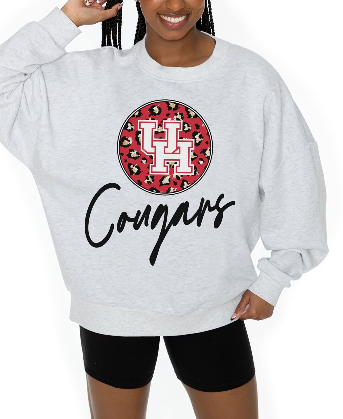Женская толстовка Gameday Couture Ash Houston Cougars Premium Fleece Pullover — фото 3