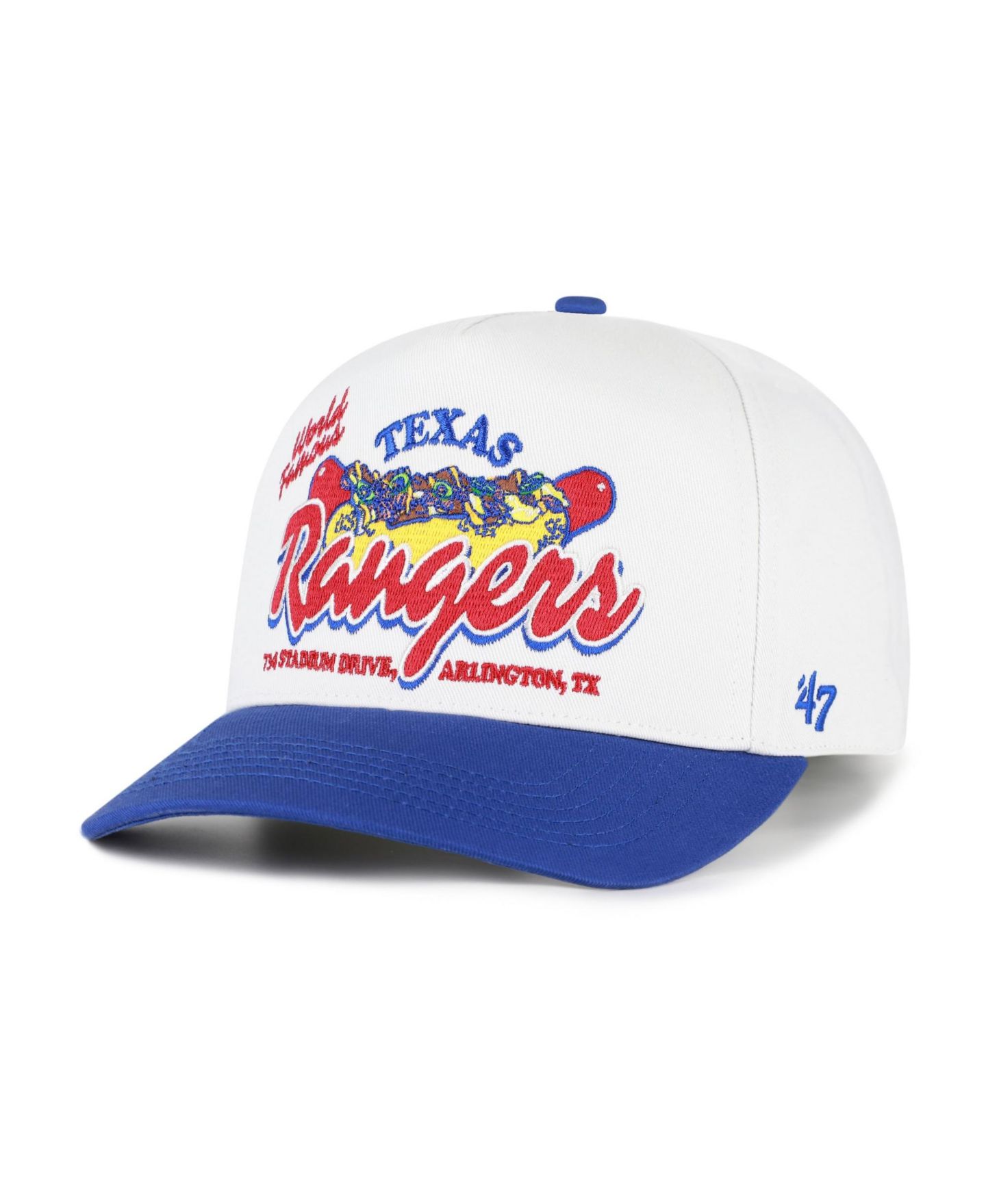 Мужская кепка '47 Brand White/Royal Texas Rangers Glizzy Collection Hitch Adjustable Hat — фото 2
