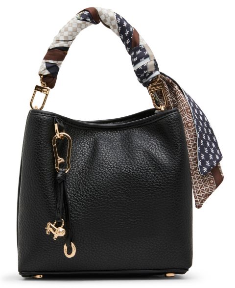 Женская сумка Anne Klein Convertible Strap Small Bucket Crossbody, цвет: Чёрный