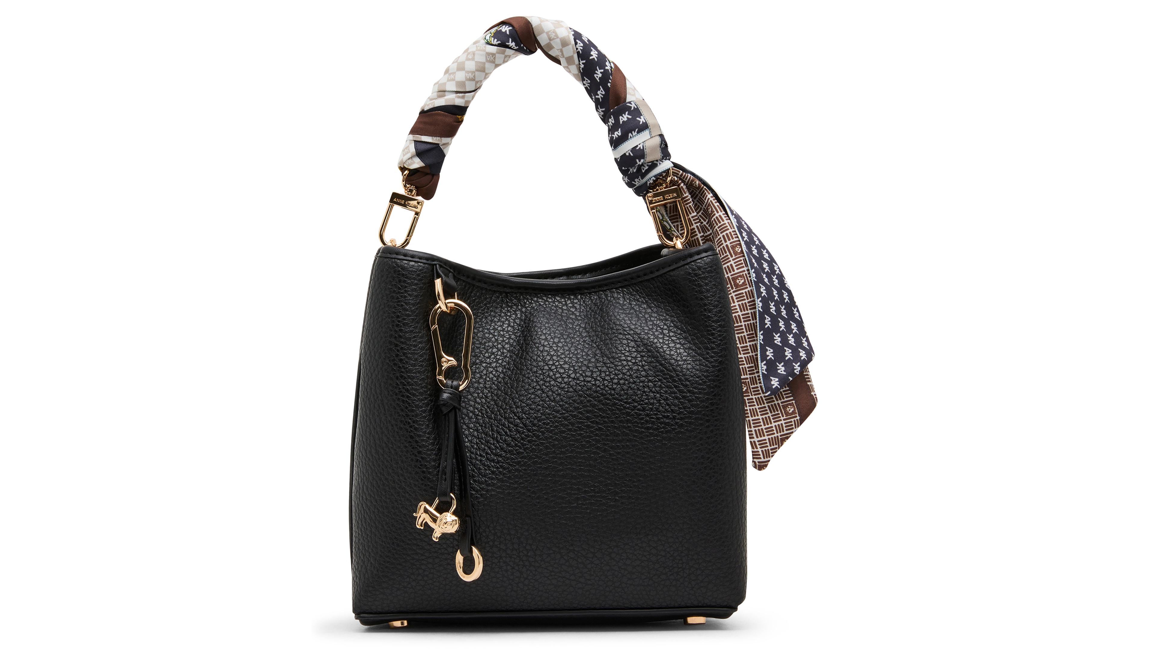 Anne Klein Convertible Strap Small Bucket Crossbody Handbag