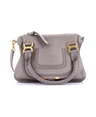 Small Marcie Satchel Leather