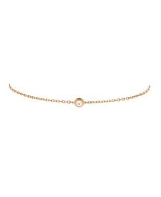 Diamond D'Amour Link & Chain Bracelet (0.09 ct. t.w.) in 18K Yellow Gold