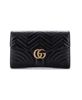 GG Marmont Flap Clutch Matelasse Leather