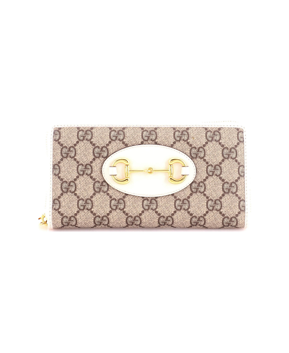 Pre-Owned Gucci Horsebit 1955 Canvas Coated Zip Around Wallet - Brown