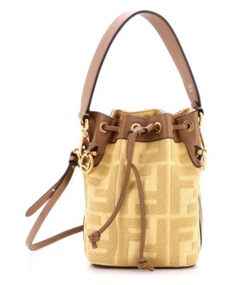Mini Mon Tresor Bucket Bag Zucca Embroidered Canvas