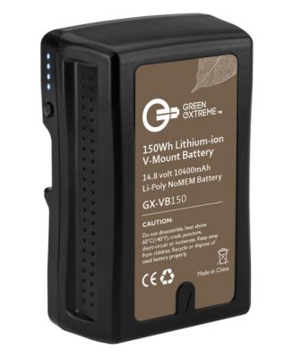 GX-VB150 150Wh Lithium-ion V-Mount Battery [Compatible with V-Mount, Power D-Tap, and USB Devices]
