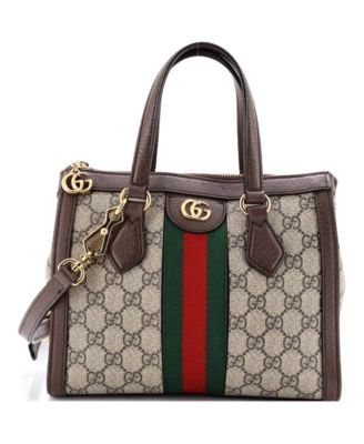 Small Ophidia Top Handle Tote GG Coated Canvas