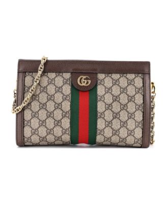 Small Ophidia Chain Shoulder Bag GG Coated Canvas