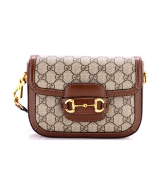 Mini Horsebit 1955 Shoulder Bag GG Coated Canvas with Leather