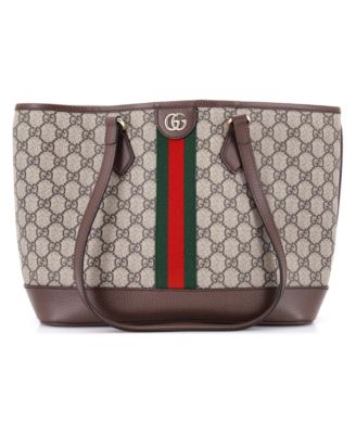 Small Ophidia Top Handle Shopping Tote GG Coated Canvas and Leather