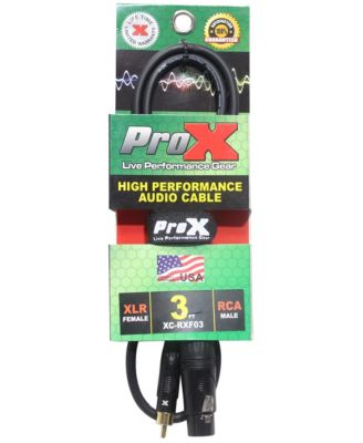 XC-RXF03 3 Feet RCA-M to XLR3-F Unbalanced High Performance Audio Cable