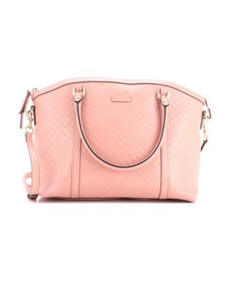 Medium Britt Convertible Dome Satchel Microguccissima Leather