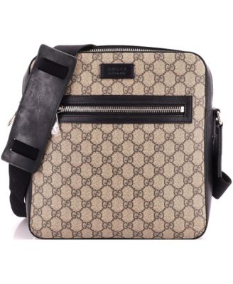 Medium Front Zip Messenger GG Coated Canvas