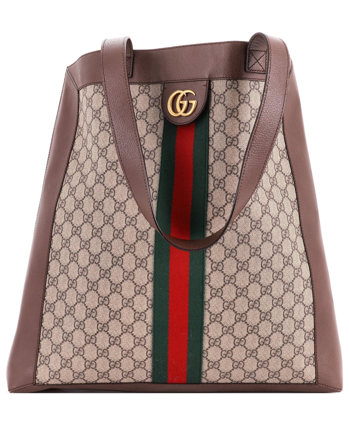 Pre-Owned Gucci Large Ophidia Soft Open Tote Gg Coated Canvas - Brown