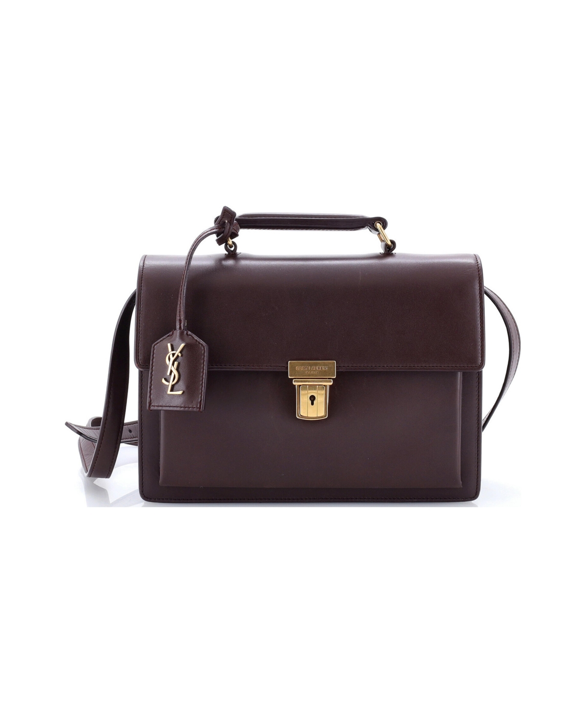 Pre-Owned Saint Laurent Medium High School Satchel Leather - Brown