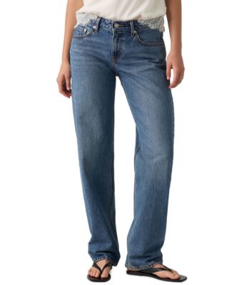 Premium Women's Happy T Low-Rise Straight-Leg Jeans