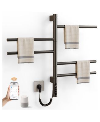 Electric Towel Warmer Rack,Timer and Temperature Adjustment,APP and Voice Control