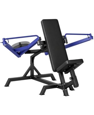 Seated Chest Press Machine with Adjustable Lever Arms, Dark
