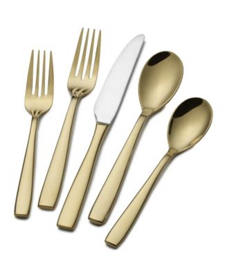 Delano Gold-Plated 20 Pc. Flatware Set, Service for 4