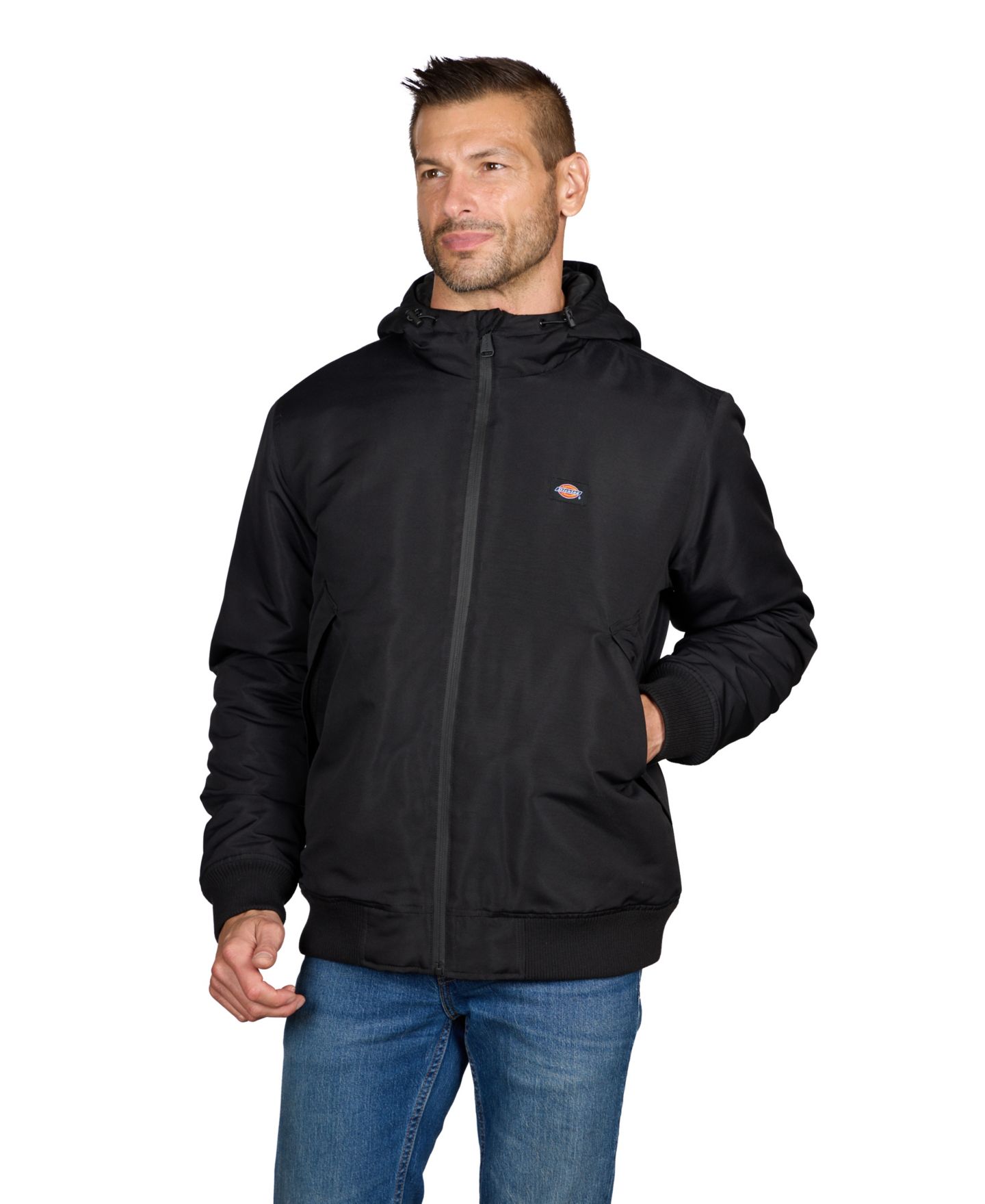 Мужская куртка Dickies Hooded Bomber, цвет: Чёрный — фото 2