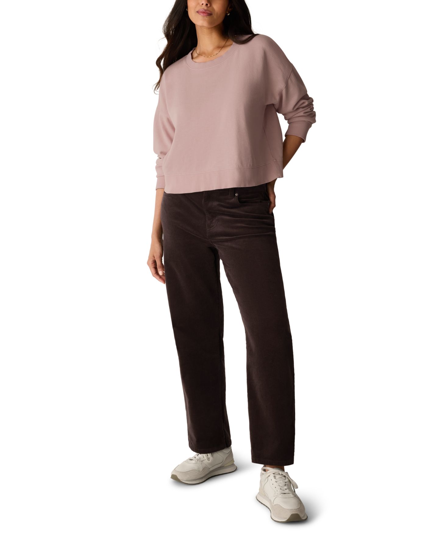 Женская толстовка Eileen Fisher Cotton Long-Sleeve Cropped, цвет: Opal — фото 2