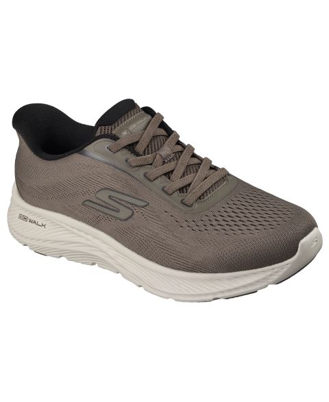 Мужские кроссовки Skechers Slip-Ins: GO Walk Flex Plus - Jakai Casual, цвет: Тёмный серо-коричневый