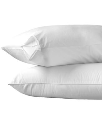 Hot Water Washable Zippered 2-Pack Pillow Protector, King