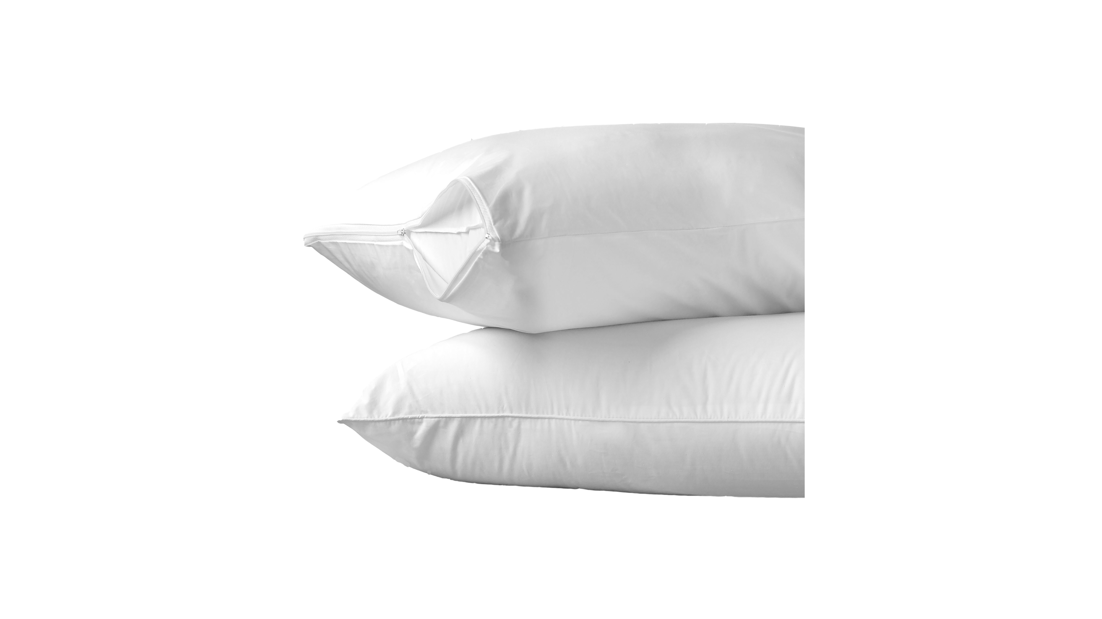 AllerEase Hot Water Washable Zippered 2-Pack Pillow Protector, Standard/Queen
